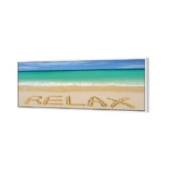 Relax On Beach (long) -WALL ART DESGIN SALE 668AL Relax on Beach Landscape 3D CANVAS THUMB FF WHT