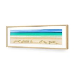 Relax On Beach (long) -WALL ART DESGIN SALE 668AL Relax on Beach Landscape ACR MAT THUMB FF OAK