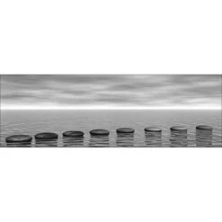 Stepping Stones, B&W Canvas Art