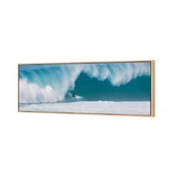 Surfer In Rolling Wave (Long) -WALL ART DESGIN SALE 873AL H Surfer in Rolling Wave 3D CANVAS THUMB FF OAK