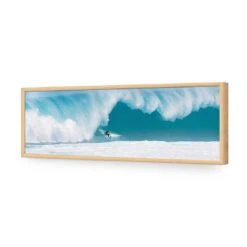 Surfer In Rolling Wave (Long) -WALL ART DESGIN SALE 873AL H Surfer in Rolling Wave ACR EDG THUMB FF OAK