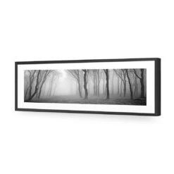 Mysterious Trees, Black And White (long) -WALL ART DESGIN SALE 892AL Mysterious Trees B W ACR MAT THUMB FF BLK