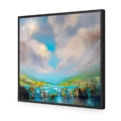 Waterfall Gorge By Annette Schmucker -WALL ART DESGIN SALE AS18AS WaterfallGorgebyAnnetteSchmucker ACR EDG THUMB FF BLK