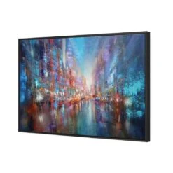 City Of Blue By Annette Schmucker -WALL ART DESGIN SALE AS26AR H City of Blue by Annette Schmucker 3D CANVAS THUMB FF BLK
