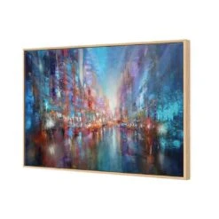 City Of Blue By Annette Schmucker -WALL ART DESGIN SALE AS26AR H City of Blue by Annette Schmucker 3D CANVAS THUMB FF OAK
