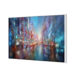 City Of Blue By Annette Schmucker -WALL ART DESGIN SALE AS26AR H City of Blue by Annette Schmucker 3D CANVAS THUMB FF WHT