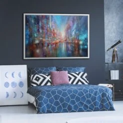 City Of Blue By Annette Schmucker -WALL ART DESGIN SALE AS26AR H City of Blue by Annette Schmucker THUMB ROOM