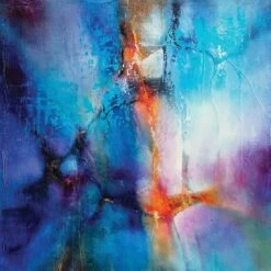 Turquoise And Magenta Splash By Annette Schmucker