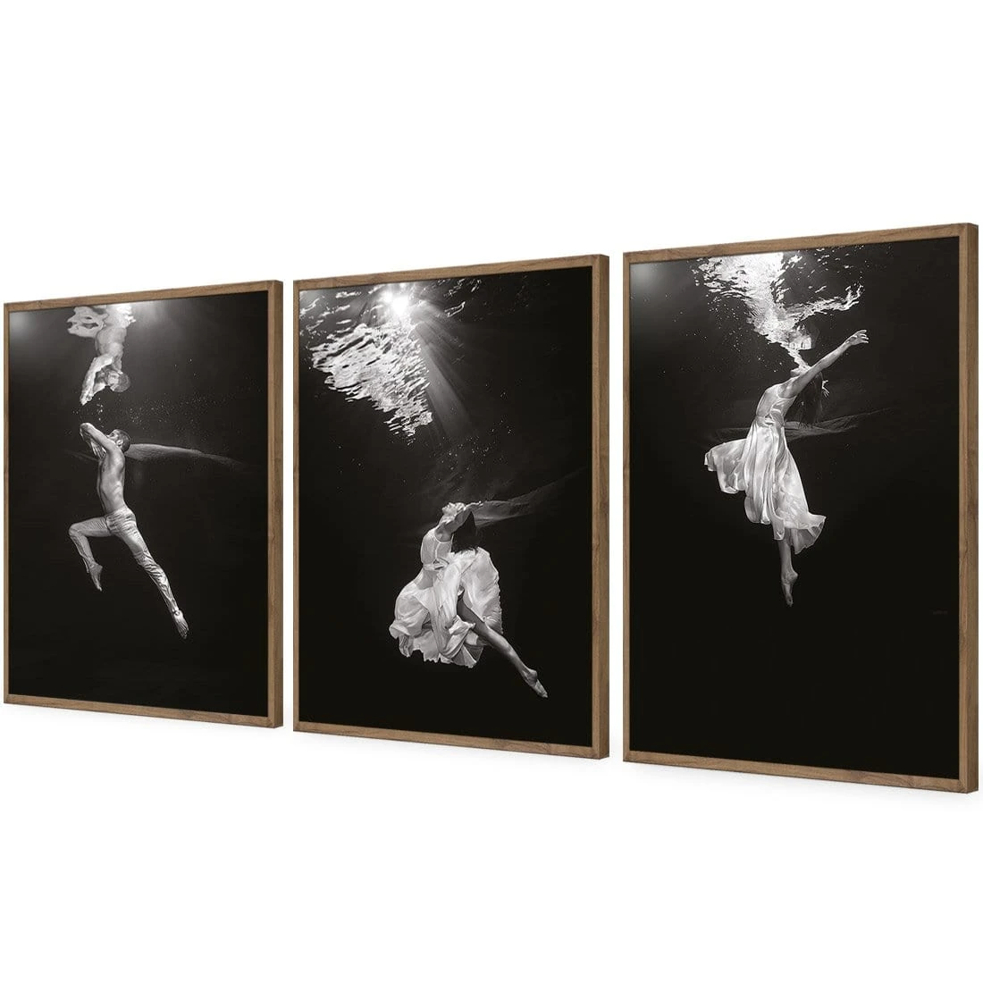 Underwater Ballet Trio Art Set Underwater Ballet Trio Art Set -WALL ART DESGIN SALE AU1060AU1061AU1062 UnderwaterBalletTrio 3D ACR EDG TRIPTYCH THUMB FF NAT