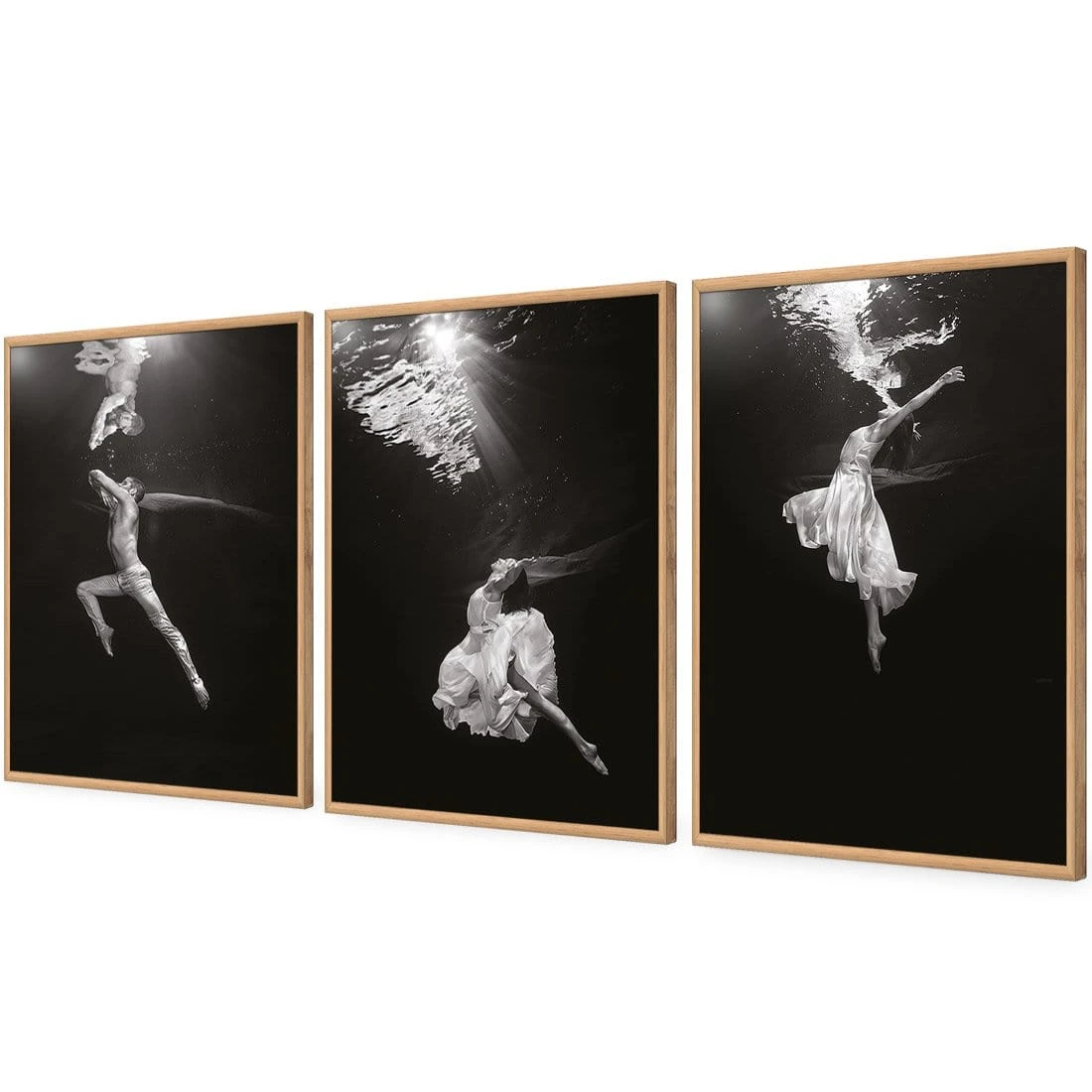Underwater Ballet Trio Art Set Underwater Ballet Trio Art Set -WALL ART DESGIN SALE AU1060AU1061AU1062 UnderwaterBalletTrio 3D ACR EDG TRIPTYCH THUMB FF OAK