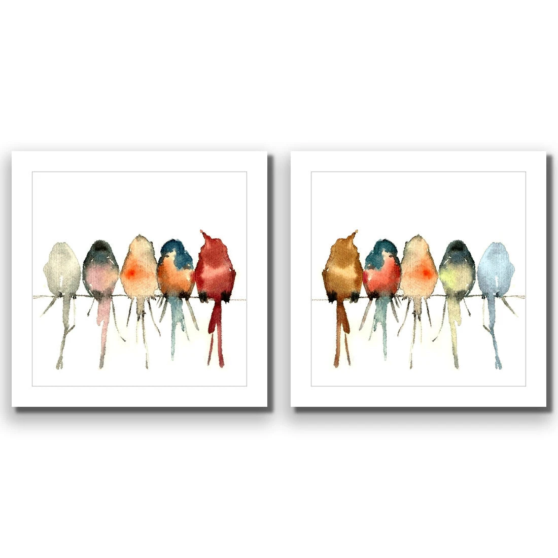 Watercolour Birds on Branch Perfect Pairs Watercolour Birds On Branch Perfect Pairs -WALL ART DESGIN SALE SET2 5009 AS Q ACR MAT THUMB 643b1251 c41c 4e1b 8064 c667a7ea1c14