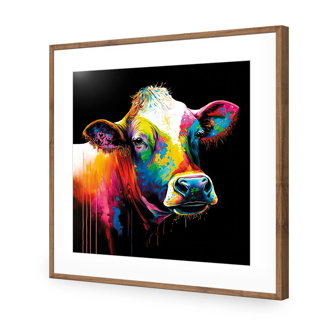Rainbow Cow Rainbow Cow -WALL ART DESGIN SALE WB1277 AS Rainbow Cow ACR MAT THUMB FF NAT