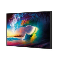 Rainbow Surf -WALL ART DESGIN SALE WB 100619 AR H 3D CANVAS THUMB FF BLK