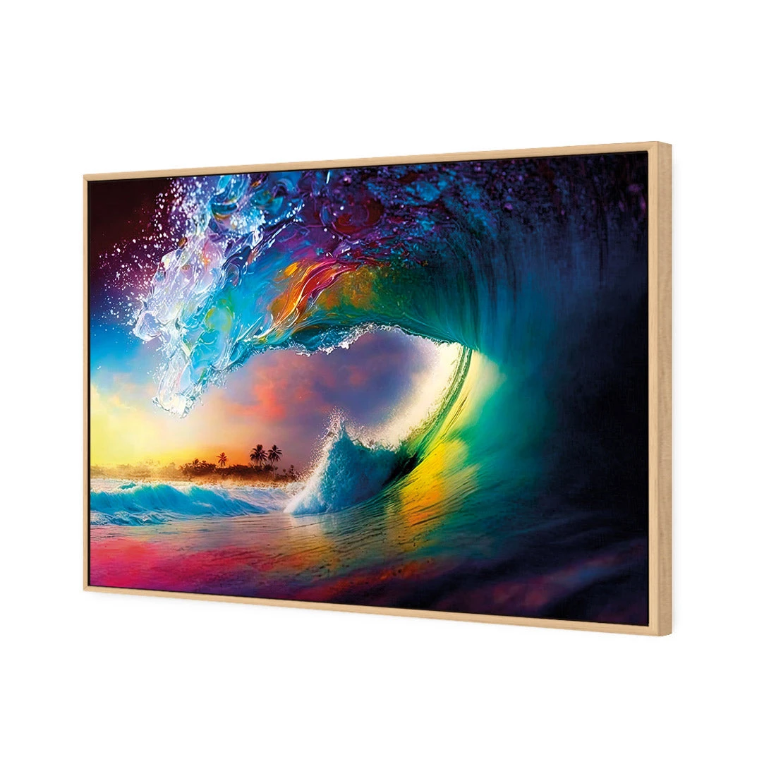 Rainbow Surf Rainbow Surf -WALL ART DESGIN SALE WB 100619 AR H 3D CANVAS THUMB FF OAK