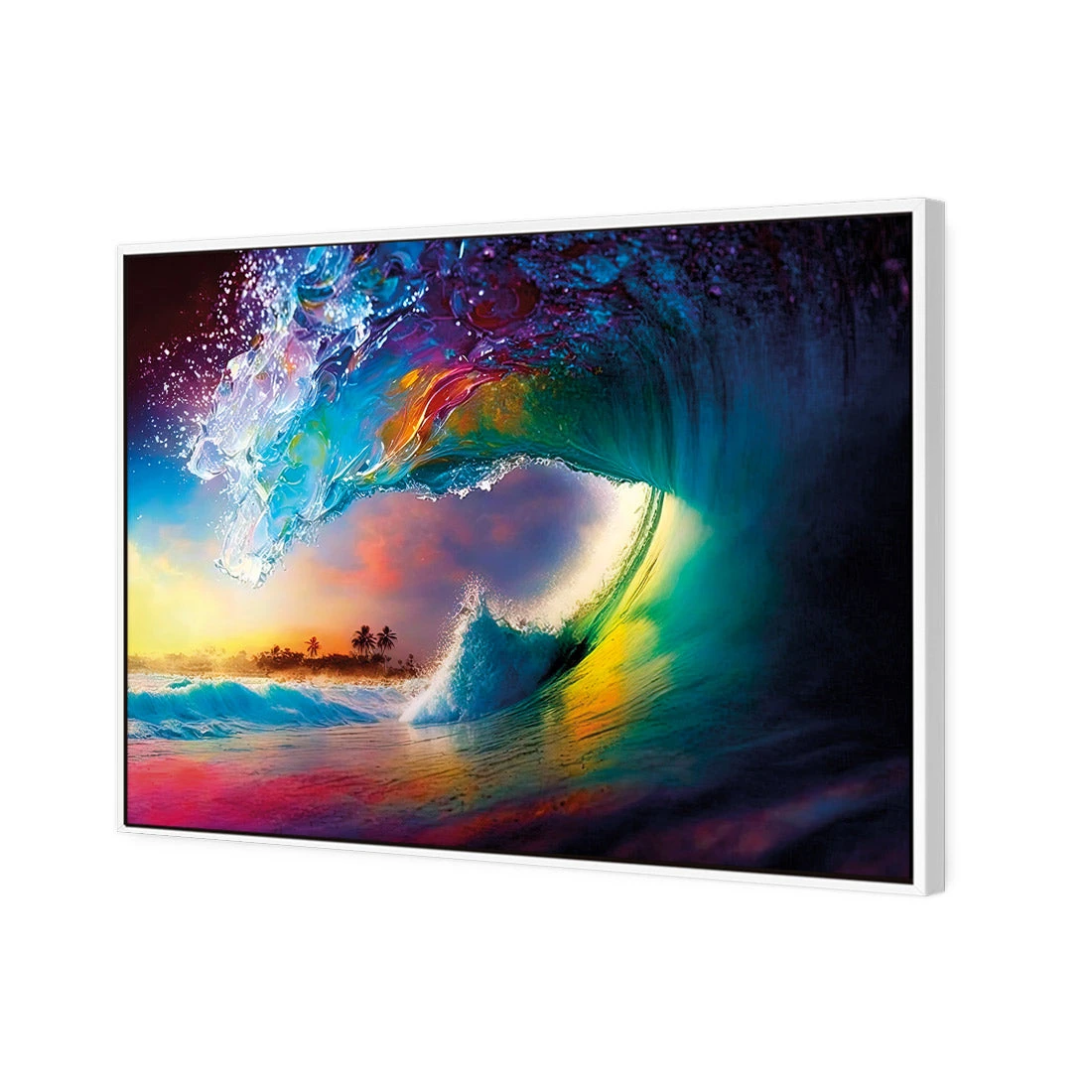 Rainbow Surf Rainbow Surf -WALL ART DESGIN SALE WB 100619 AR H 3D CANVAS THUMB FF WHT