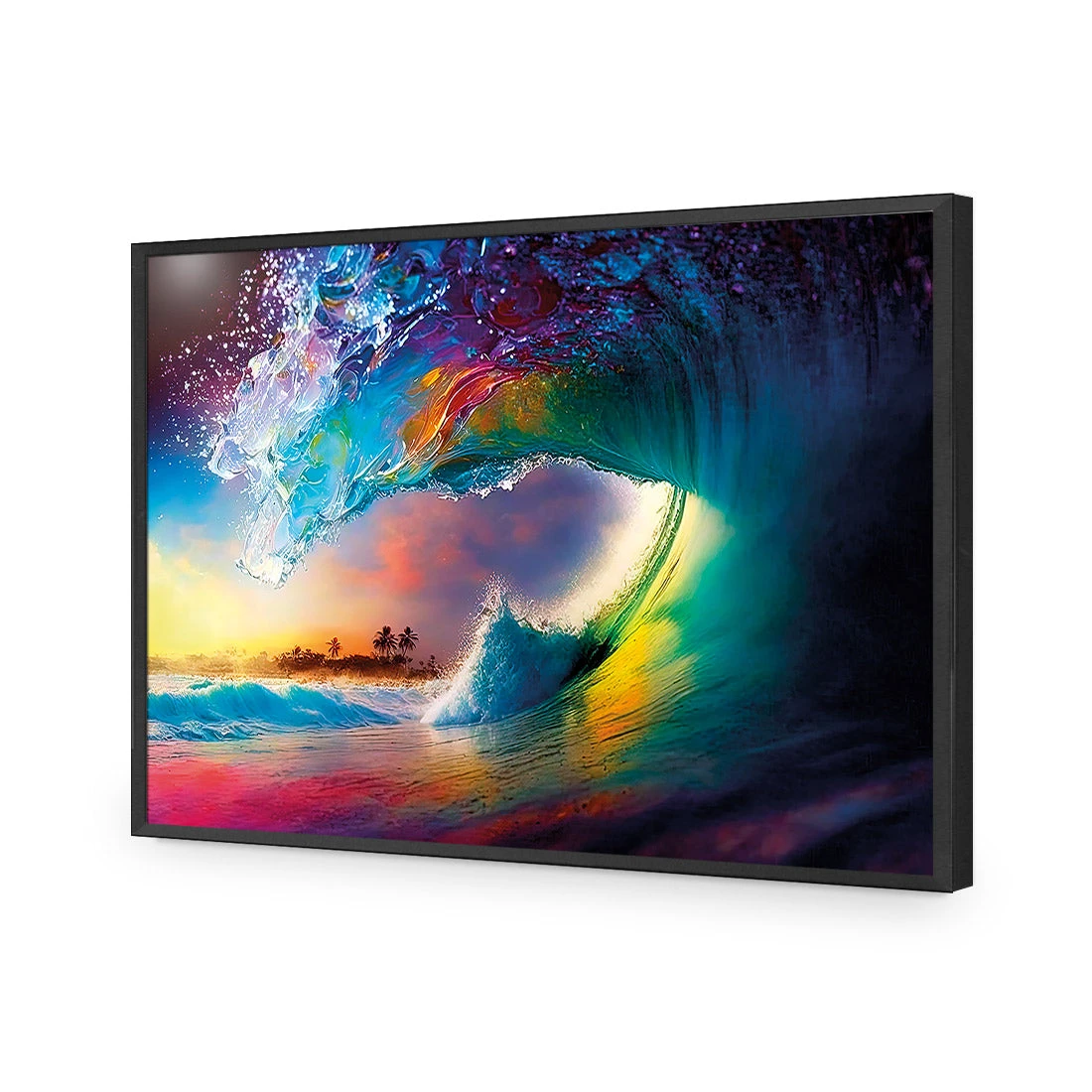 Rainbow Surf Rainbow Surf -WALL ART DESGIN SALE WB 100619 AR H ACR EDG THUMB FF BLK