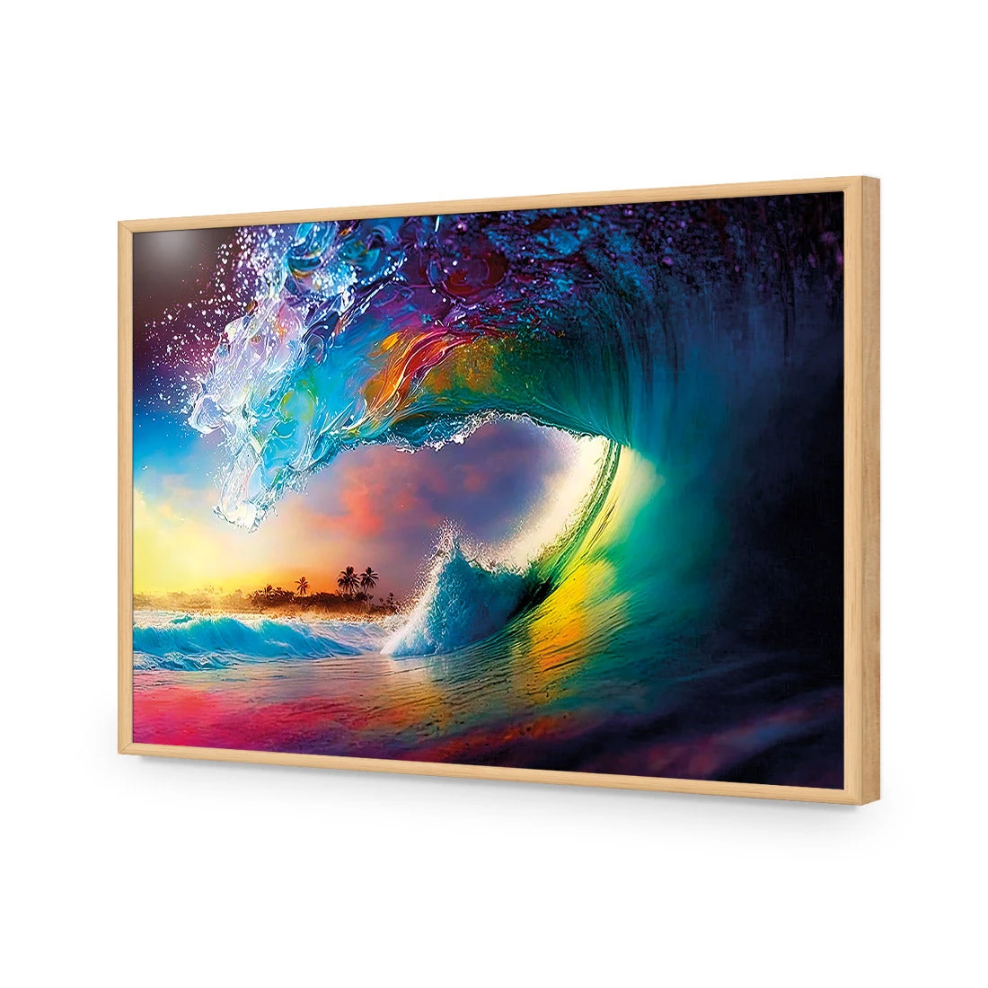 Rainbow Surf Rainbow Surf -WALL ART DESGIN SALE WB 100619 AR H ACR EDG THUMB FF OAK