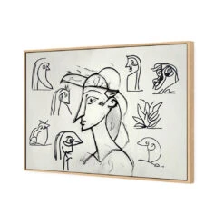 Something Sketchy -WALL ART DESGIN SALE WB 100687 AR H 3D CANVAS THUMB FF OAK