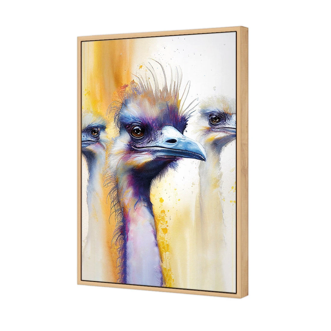 Scheming Emus Scheming Emus -WALL ART DESGIN SALE WB 100711 AR V 3D CANVAS THUMB FF OAK