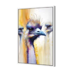 Scheming Emus -WALL ART DESGIN SALE WB 100711 AR V 3D CANVAS THUMB FF WHT