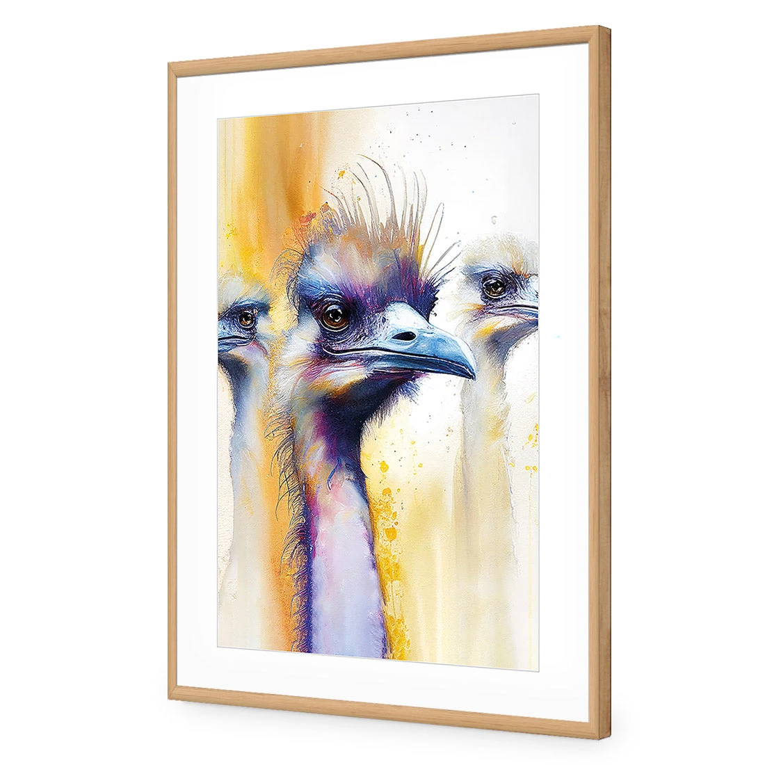 Scheming Emus Scheming Emus -WALL ART DESGIN SALE WB 100711 AR V ACR MAT THUMB FF OAK