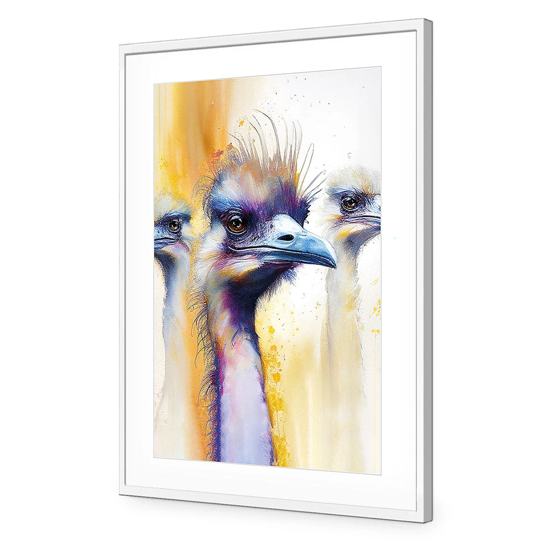 Scheming Emus Scheming Emus -WALL ART DESGIN SALE WB 100711 AR V ACR MAT THUMB FF WHT