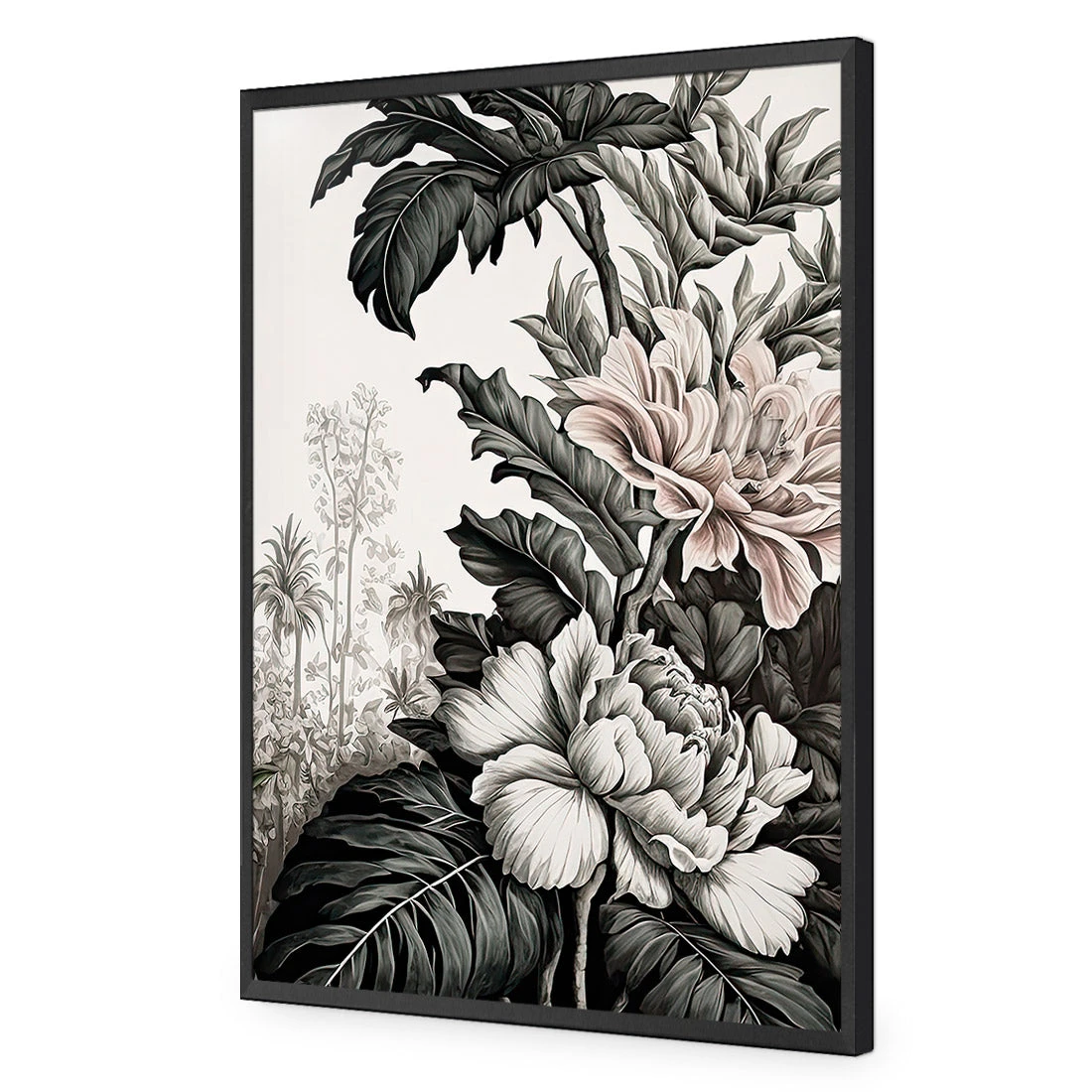 Vintage Floral II Vintage Floral II -WALL ART DESGIN SALE WH 1154 AR V Vintage Floral II ACR EDG THUMB FF BLK
