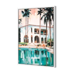 Poolside Villa -WALL ART DESGIN SALE WH 1183 AR V Poolside Villa 3D CANVAS THUMB FF WHT