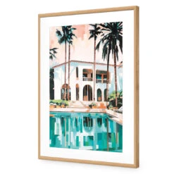 Poolside Villa -WALL ART DESGIN SALE WH 1183 AR V Poolside Villa ACR MAT THUMB FF OAK