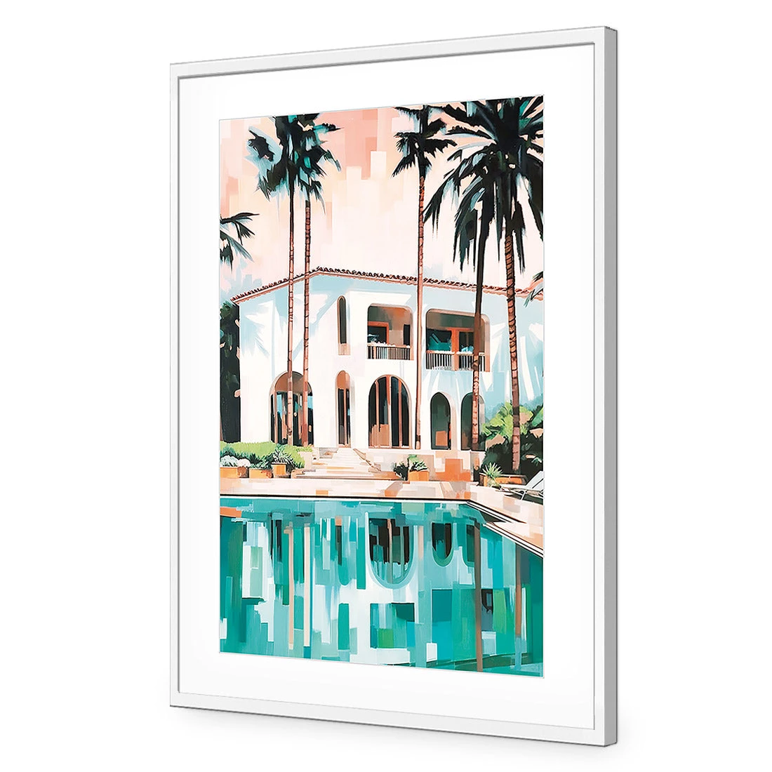 Poolside Villa Poolside Villa -WALL ART DESGIN SALE WH 1183 AR V Poolside Villa ACR MAT THUMB FF WHT
