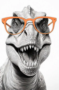 Dino In Orange Glasses