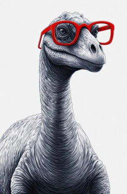 Dino In Red Glasses