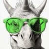 Dino In Green Glasses -WALL ART DESGIN SALE WH 1248 Dino in Green Glasses a653b568 51ff 466b b667 323b4ebf9e7b