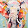 Painted Elephant 2 Painted Elephant -WALL ART DESGIN SALE WH 1262 Painted Elephant 7617472b 7df7 4450 8dd2 34c70958e488