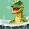 Dino Bathtime 1 Dino Bathtime -WALL ART DESGIN SALE WH 1285 Dino Bathtime e1420157 0858 43f7 a22b 4e306b55e6da