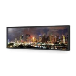 A Cloudy Brisbane (long) 6 A Cloudy Brisbane (long) -WALL ART DESGIN SALE a cloudy brisbane long acrylic glass no border black frame 90x30cm 866624
