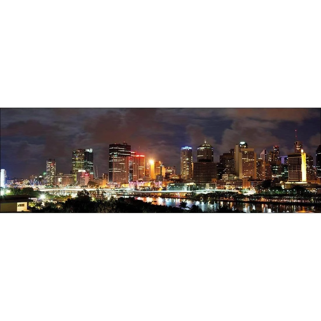 A Cloudy Brisbane (long) A Cloudy Brisbane (long) -WALL ART DESGIN SALE a cloudy brisbane long acrylic glass no border natural frame 90x30cm 192856