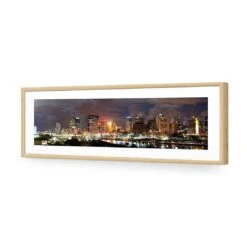 A Cloudy Brisbane (long) 19 A Cloudy Brisbane (long) -WALL ART DESGIN SALE a cloudy brisbane long acrylic glass with border oak frame 90x30cm 821769