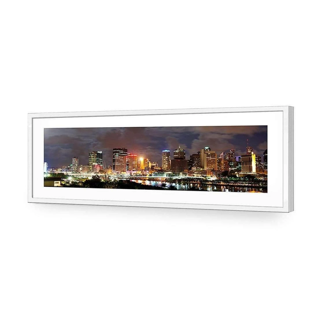 A Cloudy Brisbane (long) A Cloudy Brisbane (long) -WALL ART DESGIN SALE a cloudy brisbane long acrylic glass with border white frame 90x30cm 511481