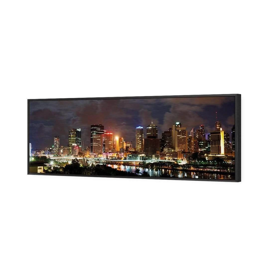 A Cloudy Brisbane (long) A Cloudy Brisbane (long) -WALL ART DESGIN SALE a cloudy brisbane long canvas black floating frame 60x20cm 399454