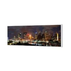 A Cloudy Brisbane (long) 12 A Cloudy Brisbane (long) -WALL ART DESGIN SALE a cloudy brisbane long canvas white floating frame 60x20cm 451363