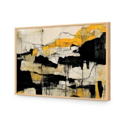 A Touch Of Mustard -WALL ART DESGIN SALE a touch of mustard acrylic glass no border oak frame 45x30cm 644626