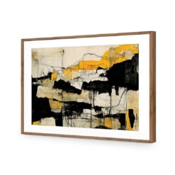 A Touch Of Mustard -WALL ART DESGIN SALE a touch of mustard acrylic glass with border natural frame 45x30cm 904371