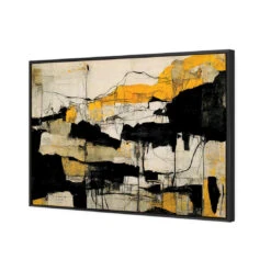 A Touch Of Mustard -WALL ART DESGIN SALE a touch of mustard canvas black floating frame 45x30cm 212488