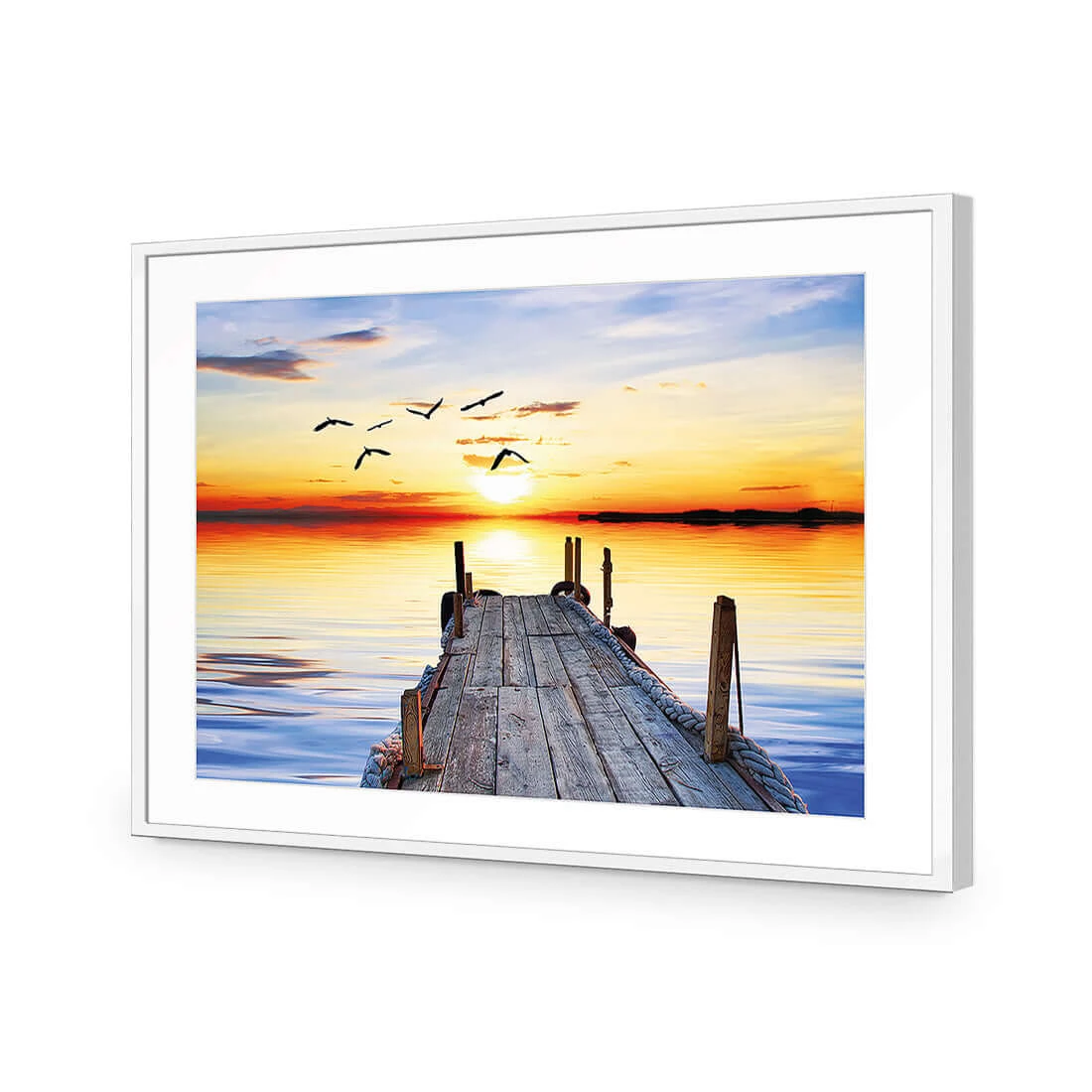 Abandoned Jetty Abandoned Jetty -WALL ART DESGIN SALE abandoned jetty acrylic glass with border white frame 45x30cm 125371