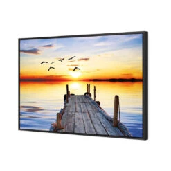 Abandoned Jetty 4 Abandoned Jetty -WALL ART DESGIN SALE abandoned jetty canvas black floating frame 45x30cm 908707