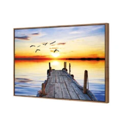 Abandoned Jetty 7 Abandoned Jetty -WALL ART DESGIN SALE abandoned jetty canvas natural floating frame 45x30cm 133153
