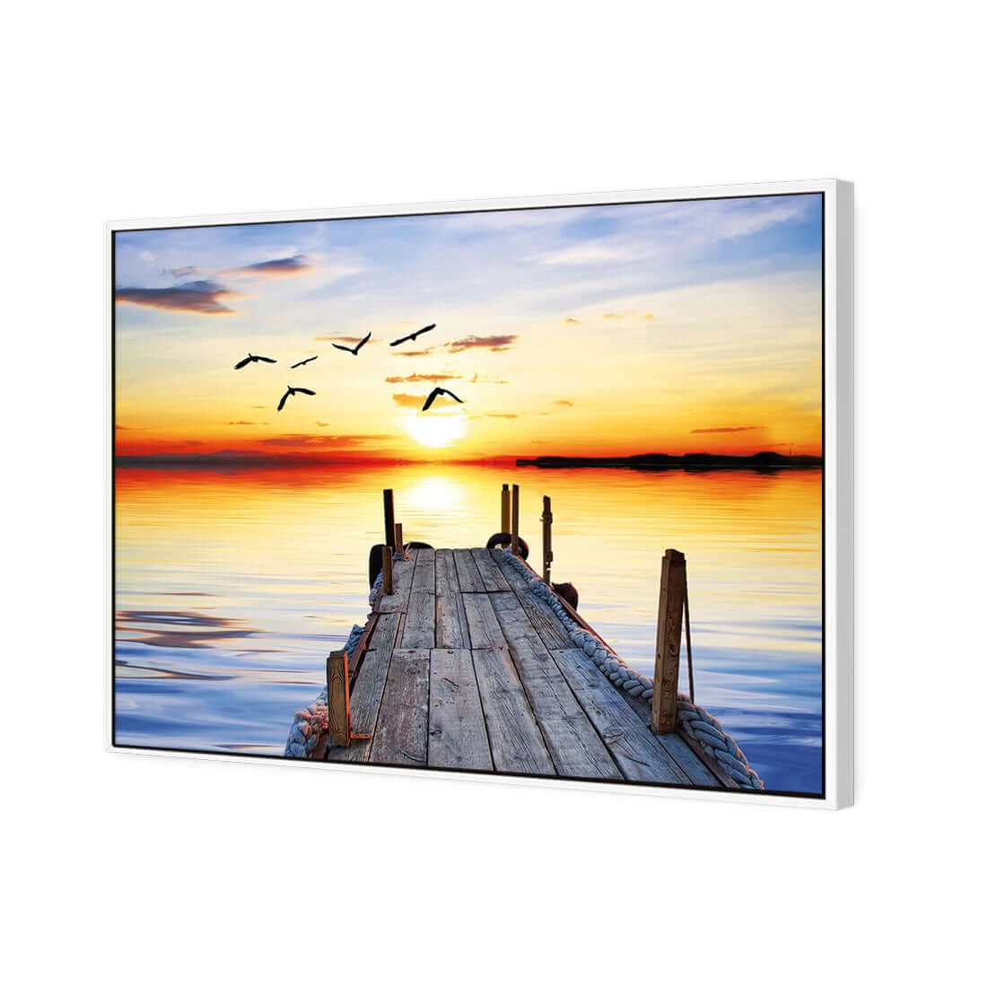 Abandoned Jetty Abandoned Jetty -WALL ART DESGIN SALE abandoned jetty canvas white floating frame 45x30cm 336526