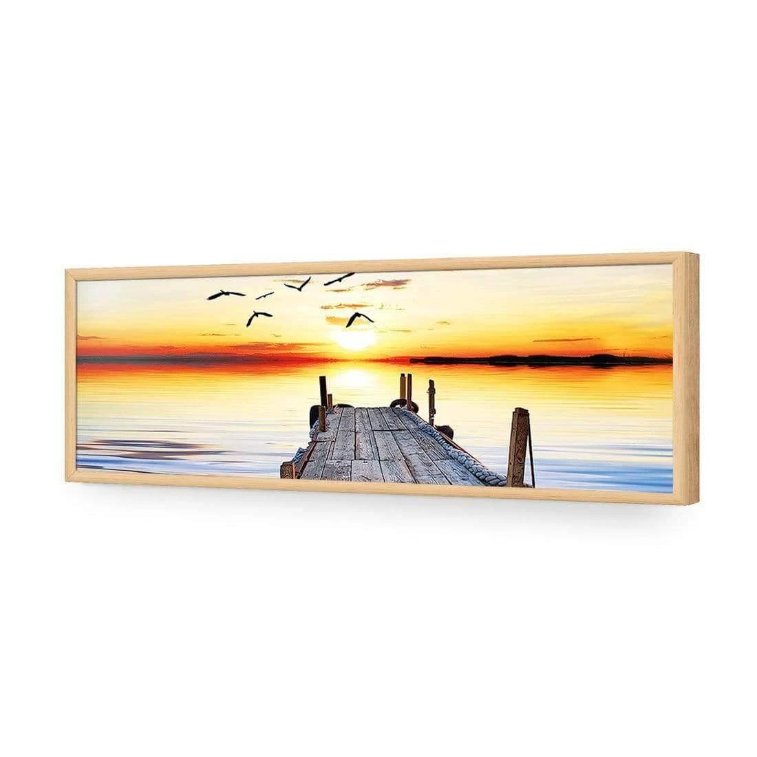 Abandoned Jetty (long) Abandoned Jetty (long) -WALL ART DESGIN SALE abandoned jetty long acrylic glass no border oak frame 90x30cm 768596