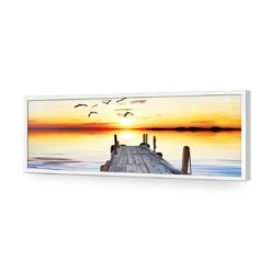 Abandoned Jetty (long) 16 Abandoned Jetty (long) -WALL ART DESGIN SALE abandoned jetty long acrylic glass no border white frame 90x30cm 185979